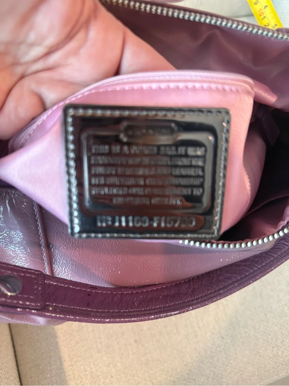 Coach Leather Hobo Bag - Plum Purple